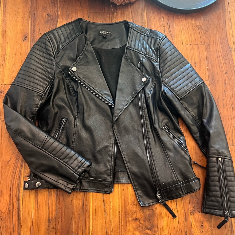 Topshop leather jacket